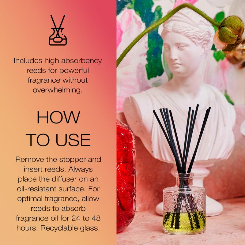 Voluspa Goji Tarocco Orange Scented Reed Diffuser, 3.4 oz, Luxury Citrus Diffuser, Oil Reed Diffusers for Home, Handcrafted in The USA - Image 5